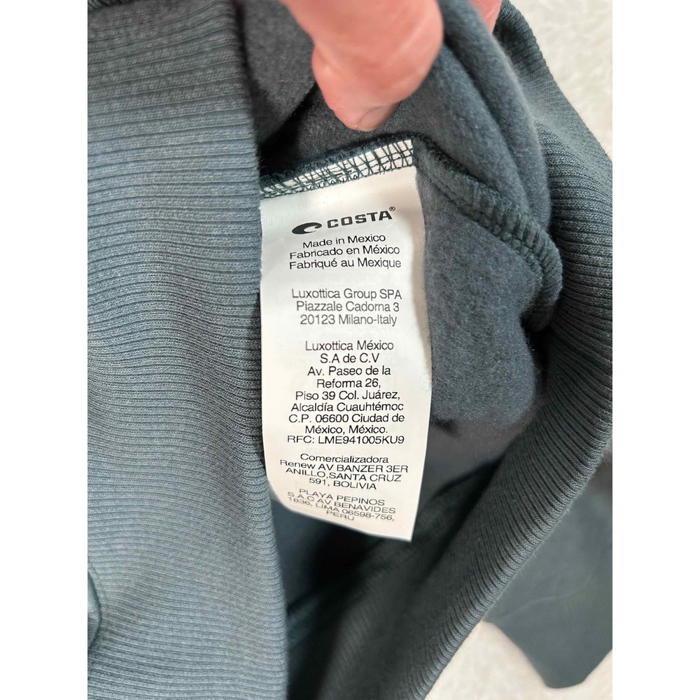 Costa Pullover Hoodie Sweatshirt Pocket Blue Mens Size XL - Picture 5 of 13